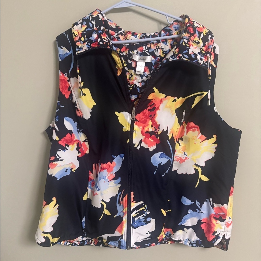 CJ Banks Womens Size 2X Vests Plaid Floral Reversible Lightweight Bundle 2  New - Picture 6 of 9